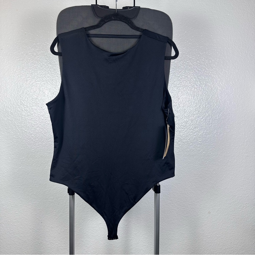 Madden NYC Elegant Black Sleeveless Bodysuit Size XXXL